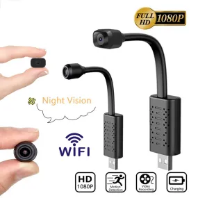 1080P HD Wifi USB Camera with Night Vision Motion Detection Hidden Home Camera Compacts Small