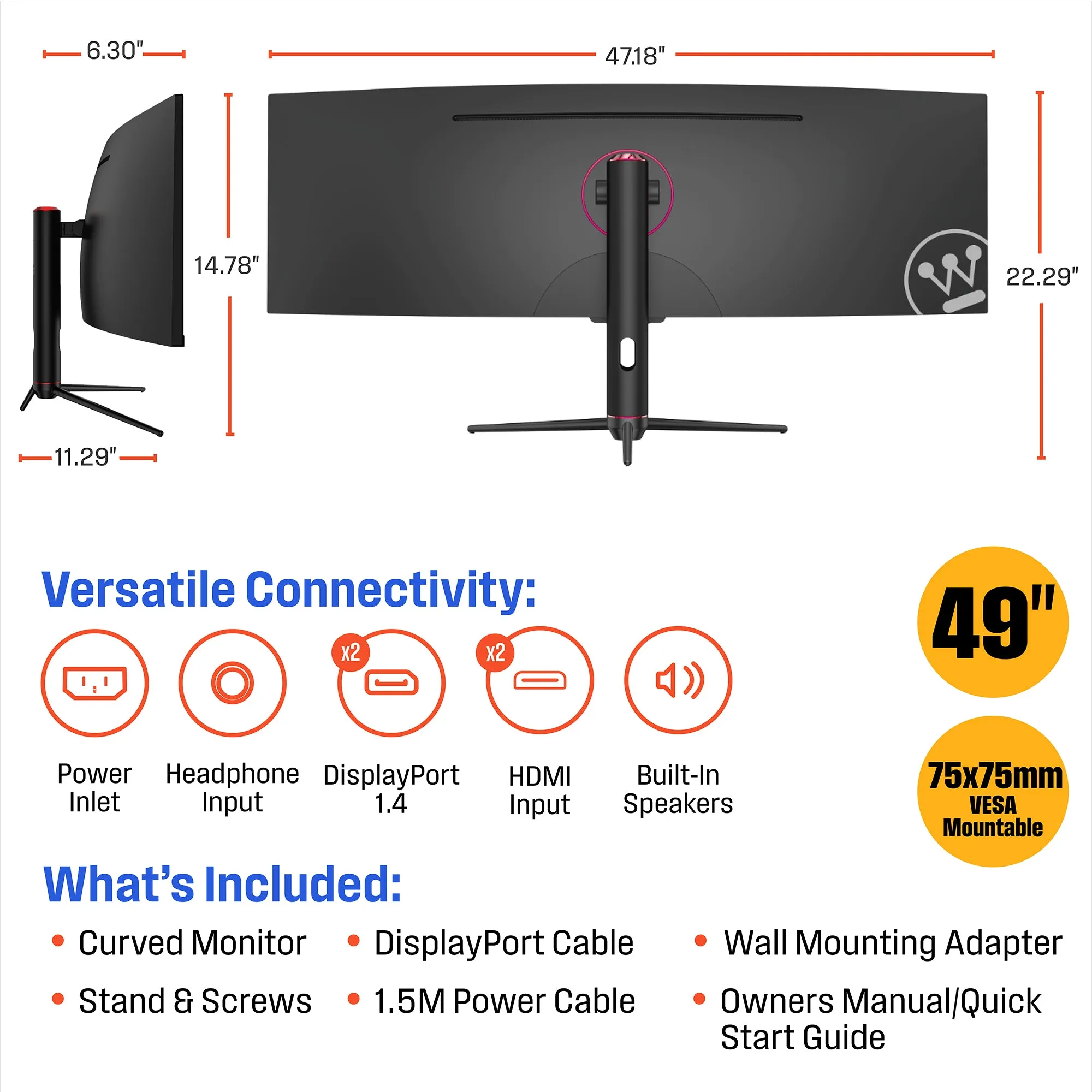 49" Curved Ultrawide Gaming Monitor