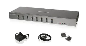 8-Port DVI KVMP switch with VGA support (TAA Compliant)