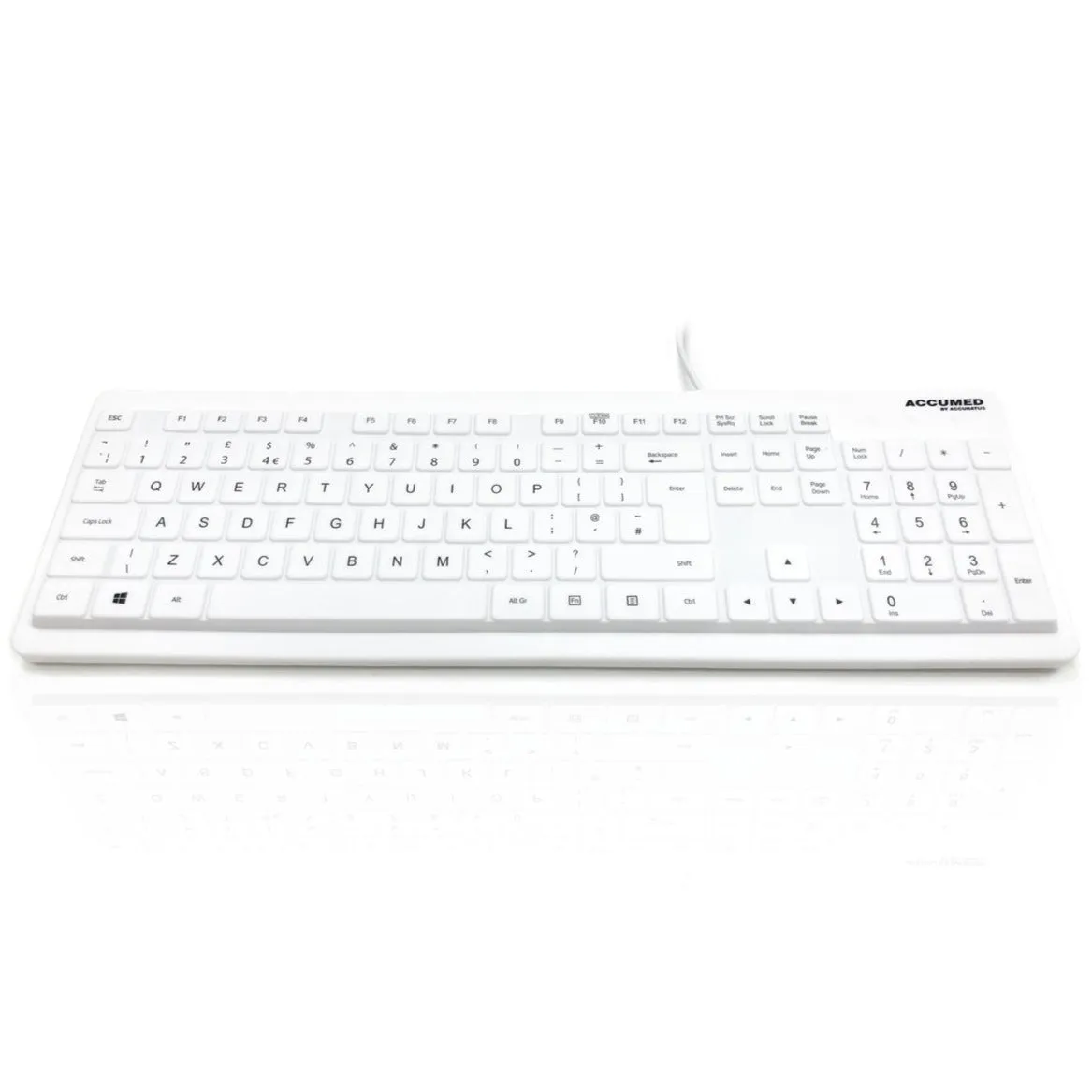 AccuMed Value 105-Key Sealed Washable IP68 Medical Keyboard