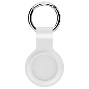 AirTags silicone case with keyring - White