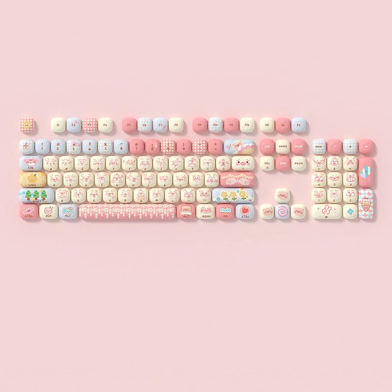 Akko Piggy Party MOG Profile Keycap Set 139 Keys