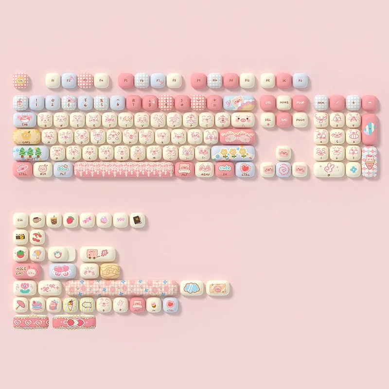 Akko Piggy Party MOG Profile Keycap Set 139 Keys