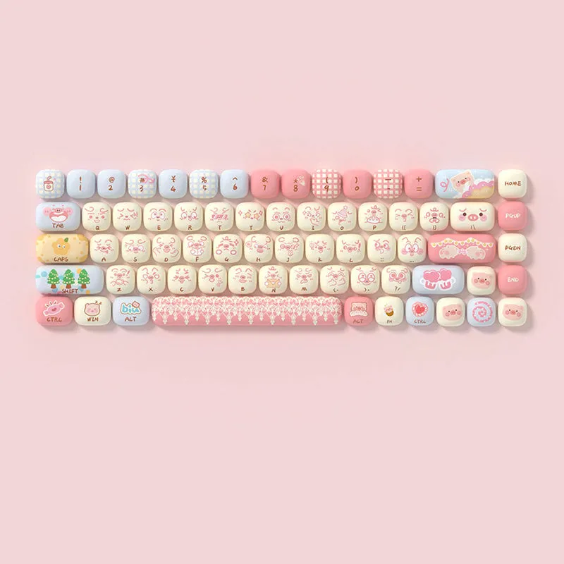 Akko Piggy Party MOG Profile Keycap Set 139 Keys