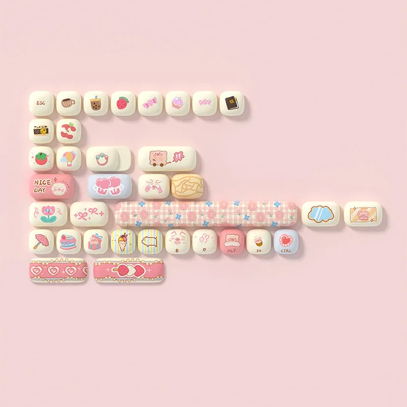 Akko Piggy Party MOG Profile Keycap Set 139 Keys