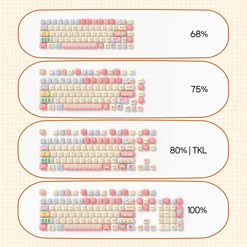 Akko Piggy Party MOG Profile Keycap Set 139 Keys