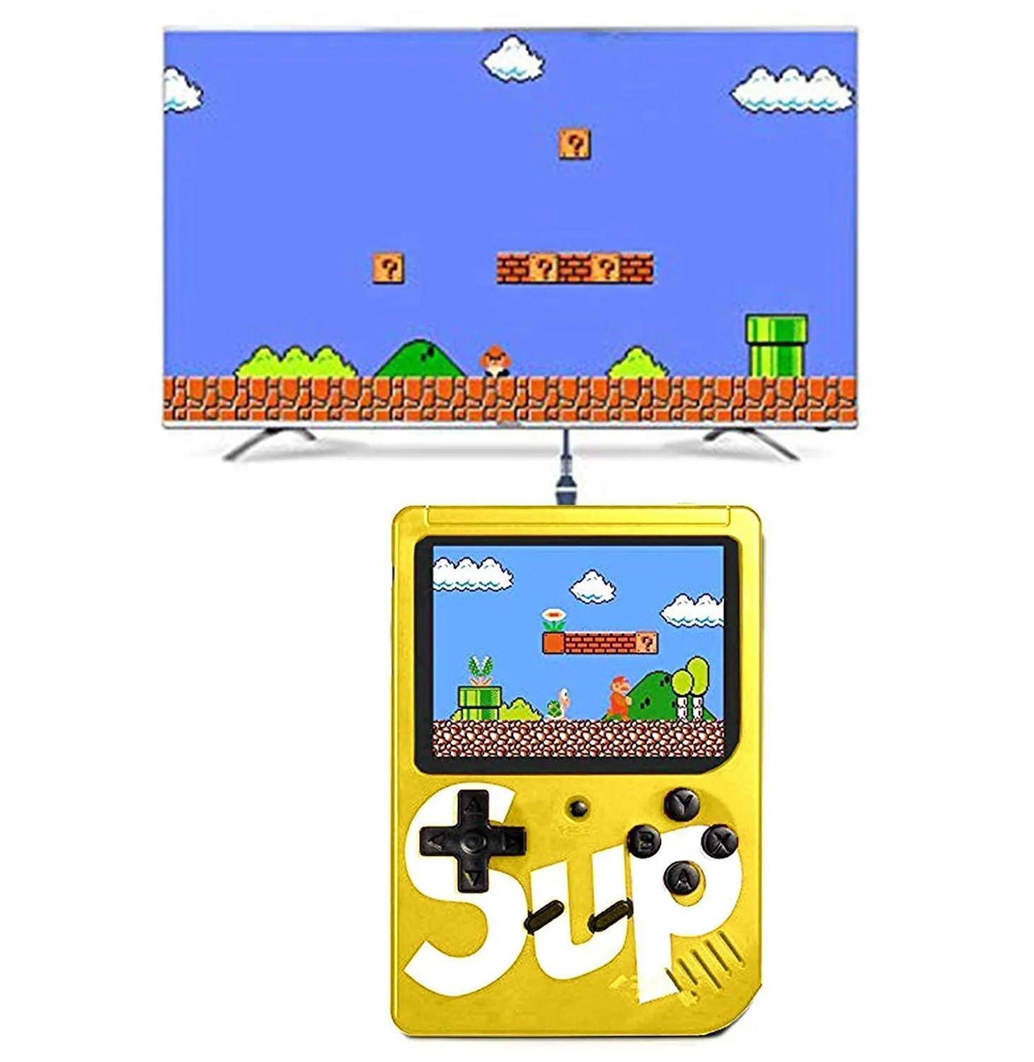 Amisha Gift Gallery Video Game for Kids SUP 400 in 1 Retro Game Box Console Handheld Game Box with TV Output & with Remote Controller Gaming Console