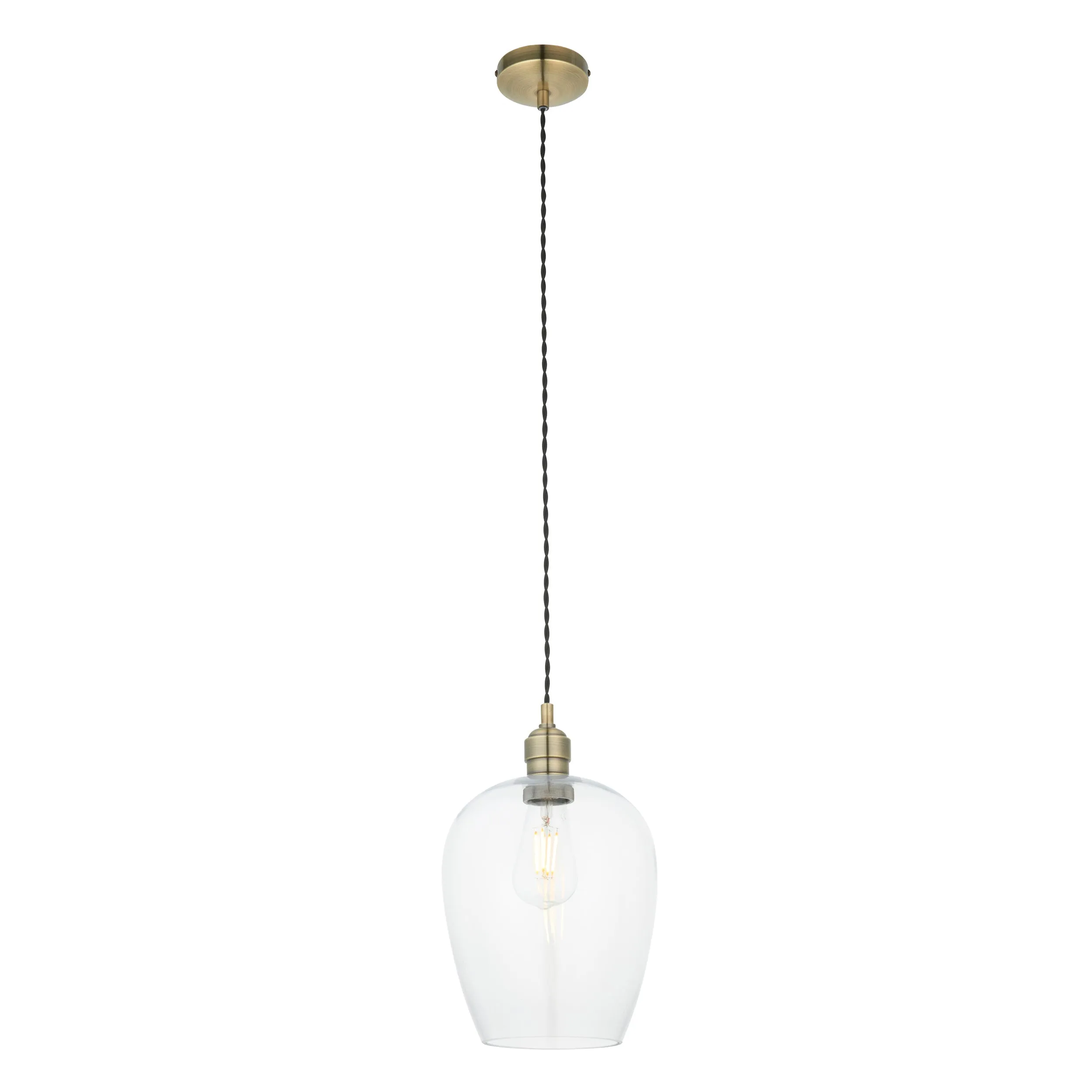 Amos Lucid Pendant Antique Brass