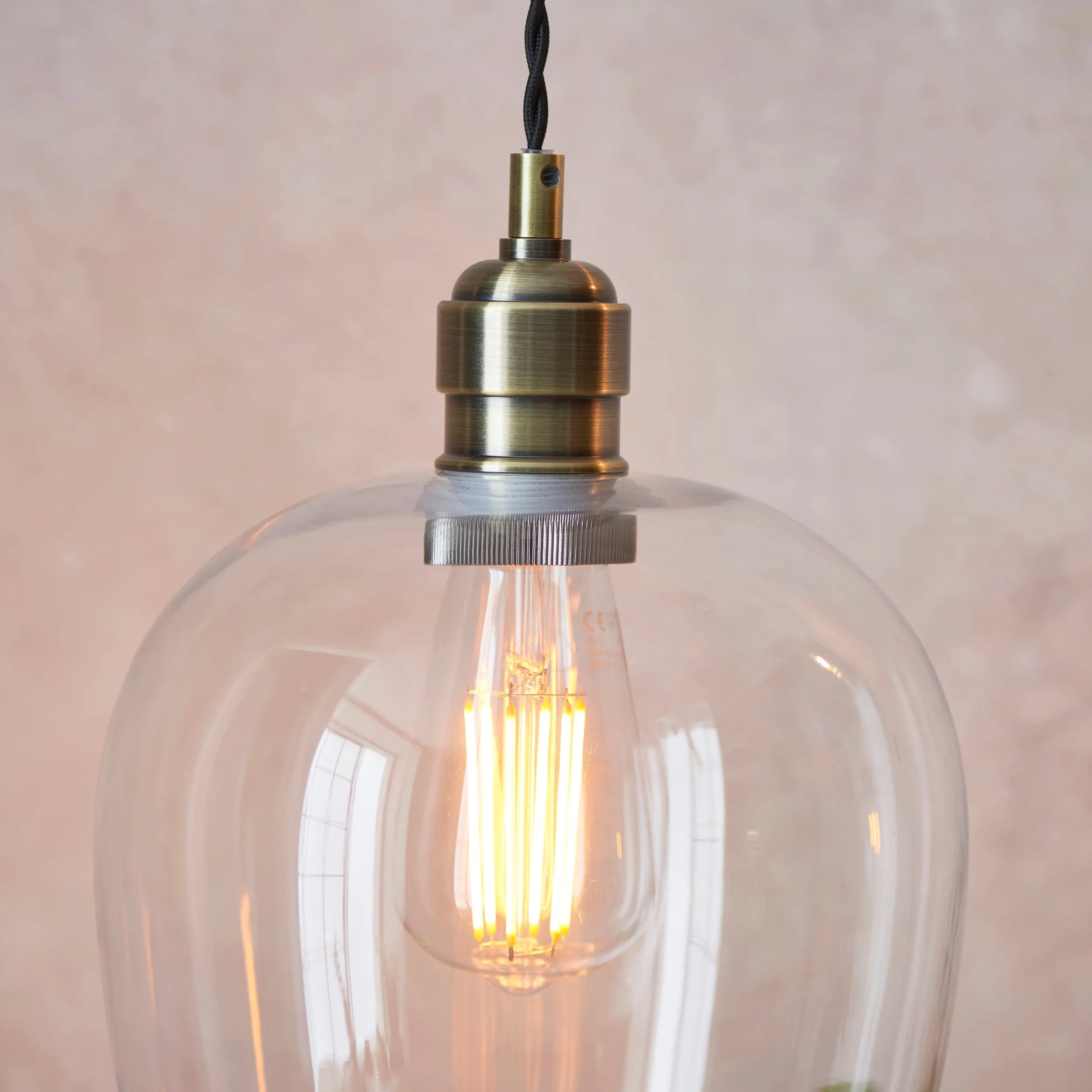 Amos Lucid Pendant Antique Brass