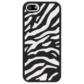 Amzer Zebra Hybrid iPhone Case - Black PC   White Silicone