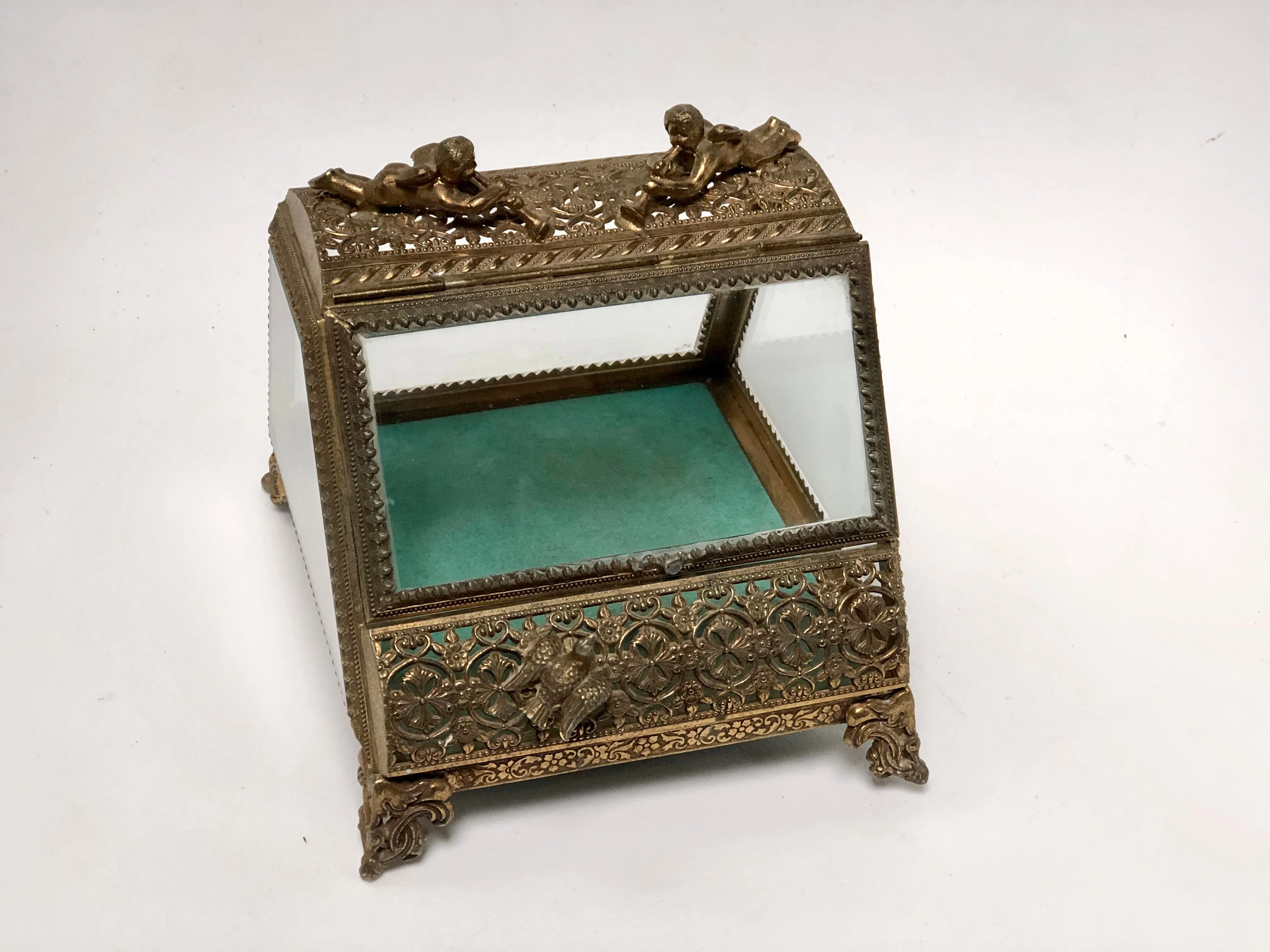 Antique Dov & Angeles Turquoise Jewelry Box