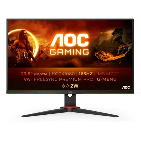 Aoc Gaming 24G2sae/Bk - Led Monitor - Gaming - 24" (23.8" Viewable) - 1920 X 1080 Full Hd (1080P) @ 165 Hz - Va - 350 Cd