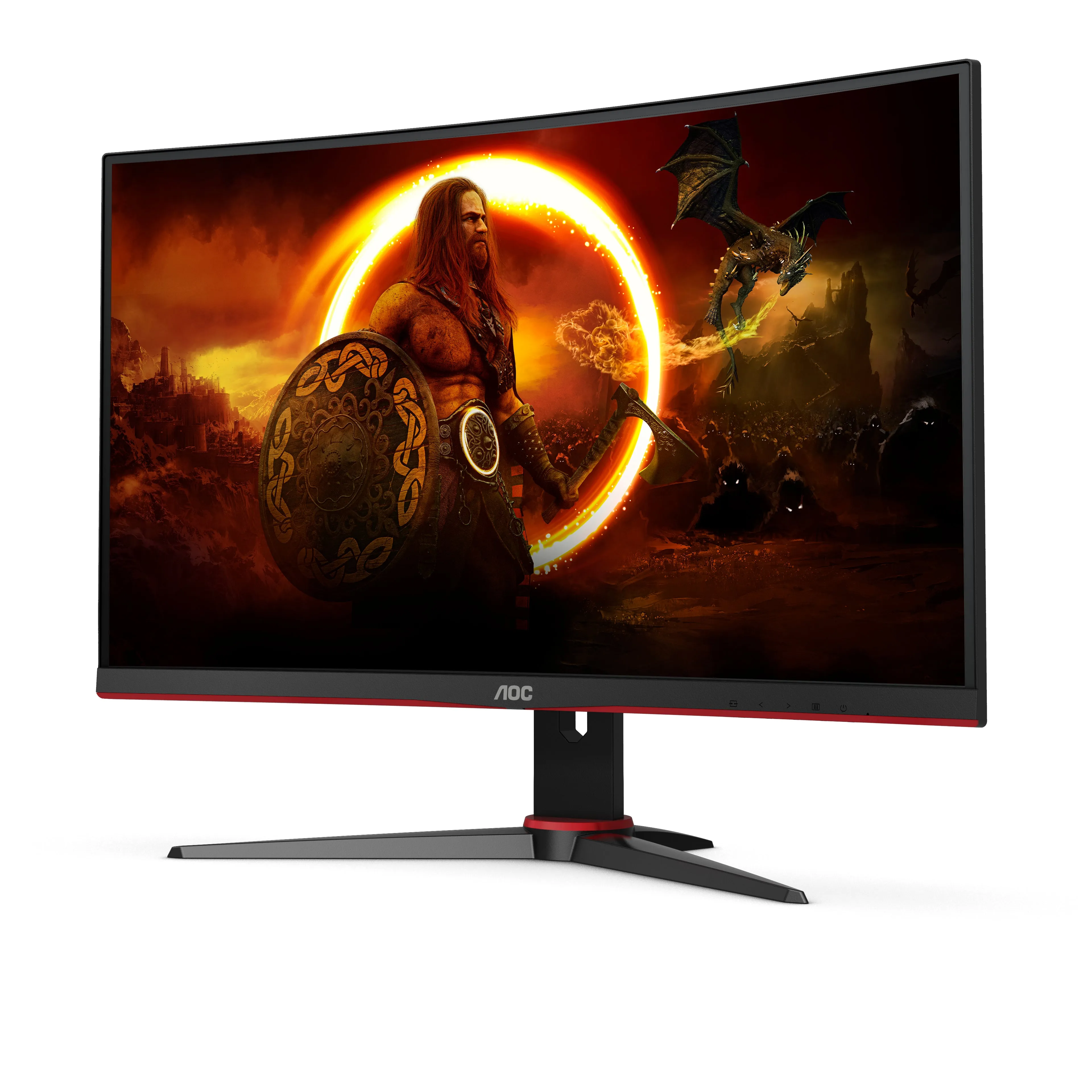 Aoc Gaming C24g2ae/Bk - Led Monitor - Gaming - Curved - 24" (23.6" Viewable) - 1920 X 1080 Full Hd (1080P) @ 165 Hz - Va