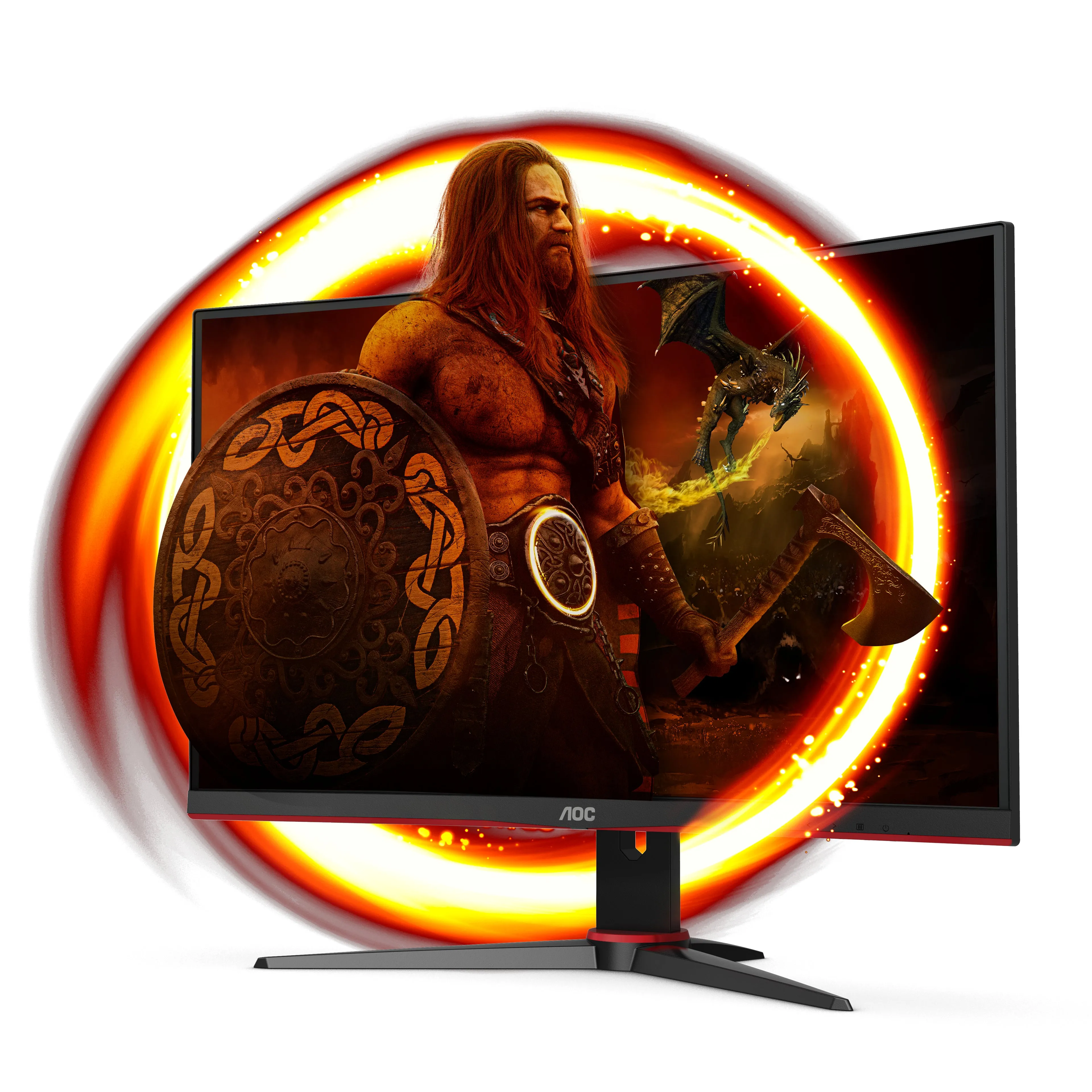 Aoc Gaming C24g2ae/Bk - Led Monitor - Gaming - Curved - 24" (23.6" Viewable) - 1920 X 1080 Full Hd (1080P) @ 165 Hz - Va