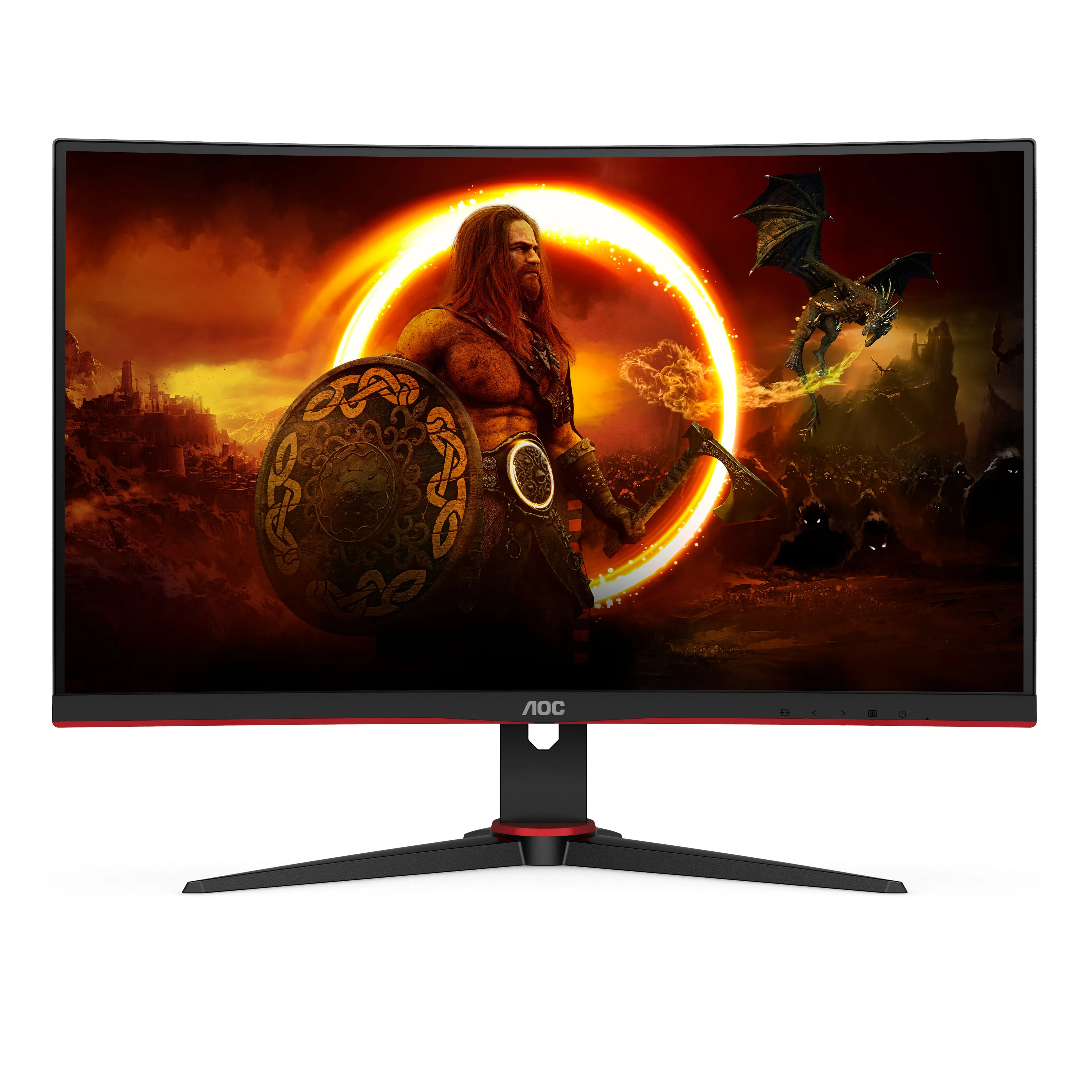 Aoc Gaming C24g2ae/Bk - Led Monitor - Gaming - Curved - 24" (23.6" Viewable) - 1920 X 1080 Full Hd (1080P) @ 165 Hz - Va