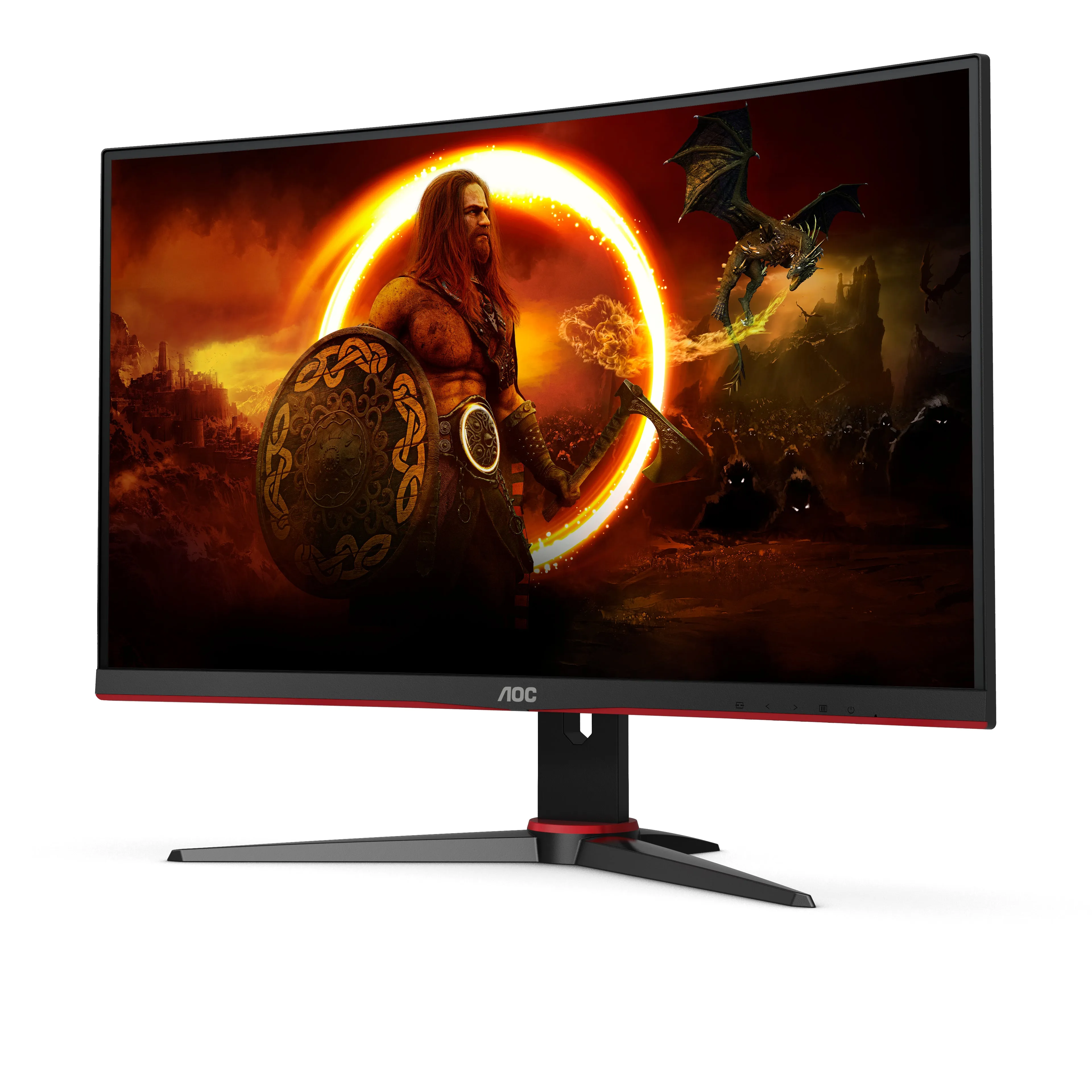 Aoc Gaming C27g2e/Bk - Led Monitor - Gaming - Curved - 27" - 1920 X 1080 Full Hd (1080P) @ 165 Hz - Va - 350 Cd/M� - 300