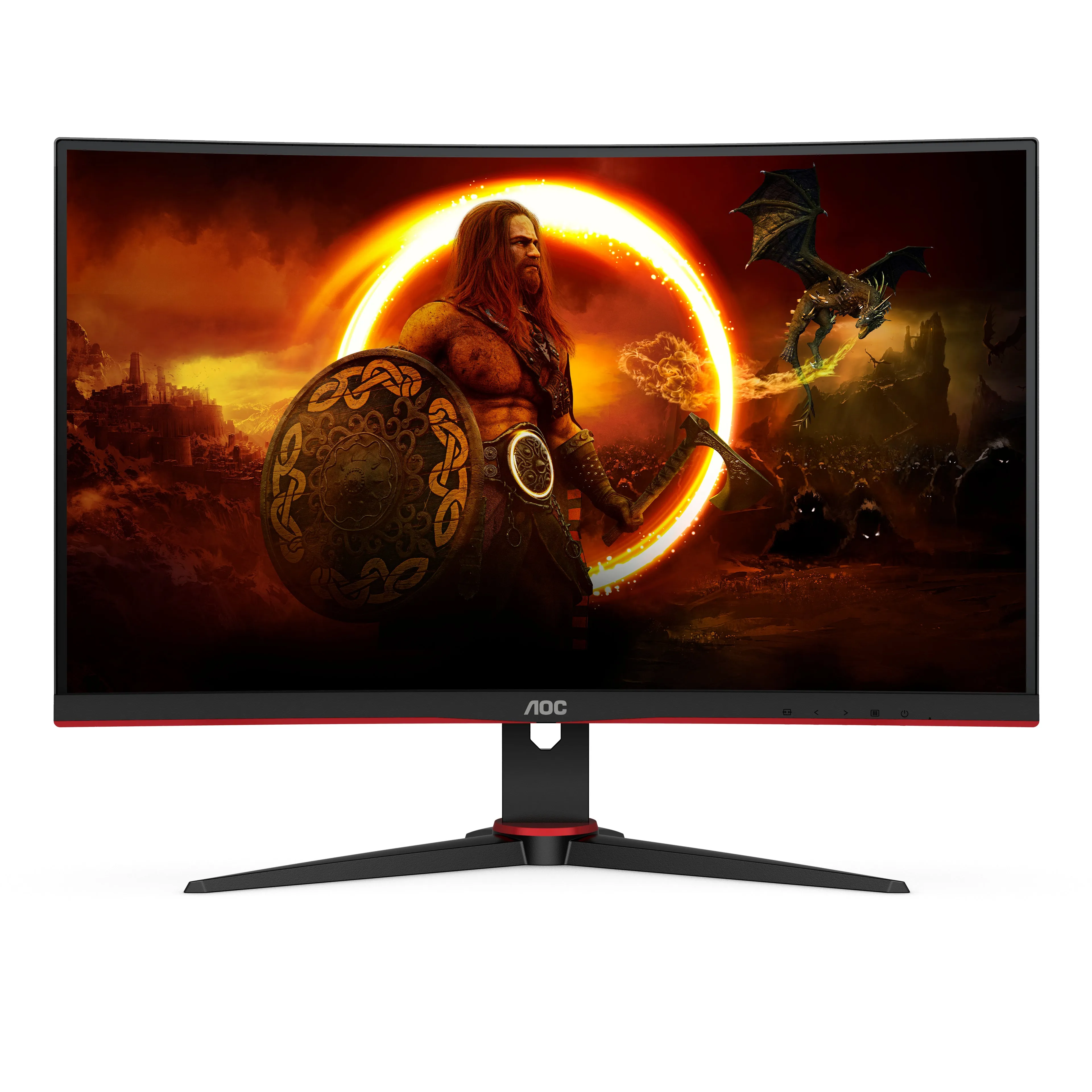 Aoc Gaming C27g2e/Bk - Led Monitor - Gaming - Curved - 27" - 1920 X 1080 Full Hd (1080P) @ 165 Hz - Va - 350 Cd/M� - 300