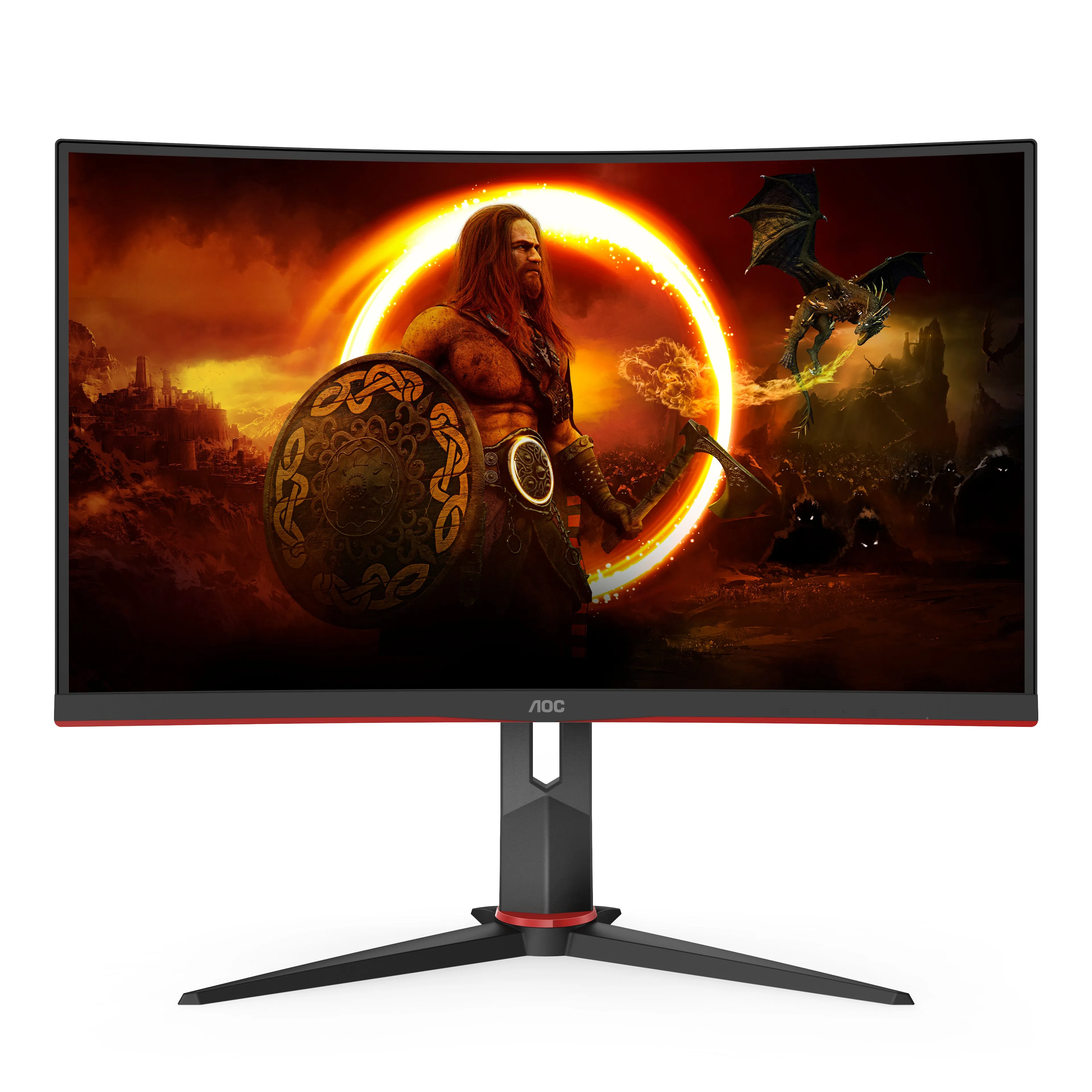 Aoc Gaming C27g2zu/Bk - Led Monitor - Gaming - Curved - 27" - 1920 X 1080 Full Hd (1080P) @ 240 Hz - Va - 300 Cd/M� - 30