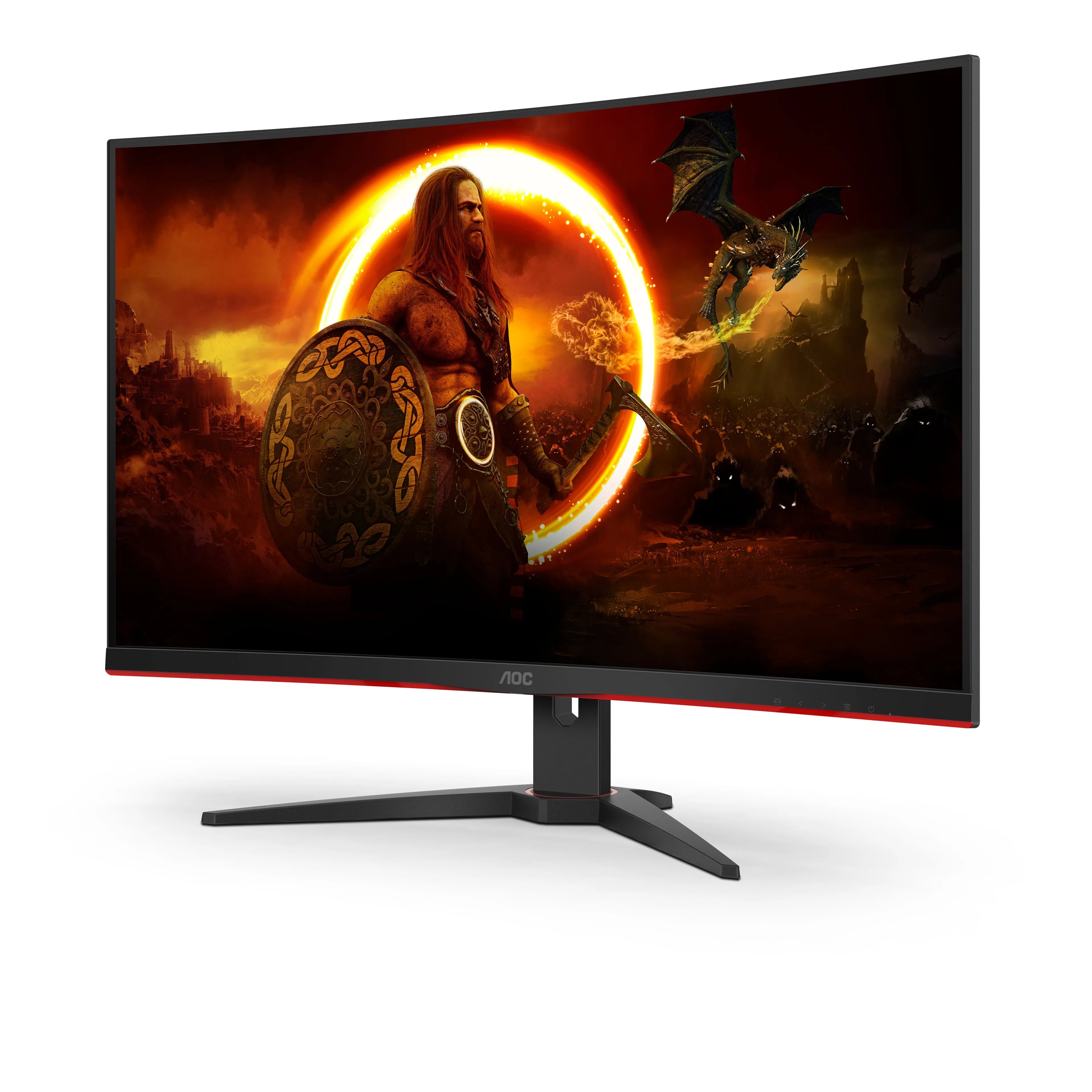 Aoc Gaming Cq32g2se/Bk - Led Monitor - Gaming - Curved - 32" (31.5" Viewable) - 2560 X 1440 Qhd @ 165 Hz - Va - 300 Cd/M