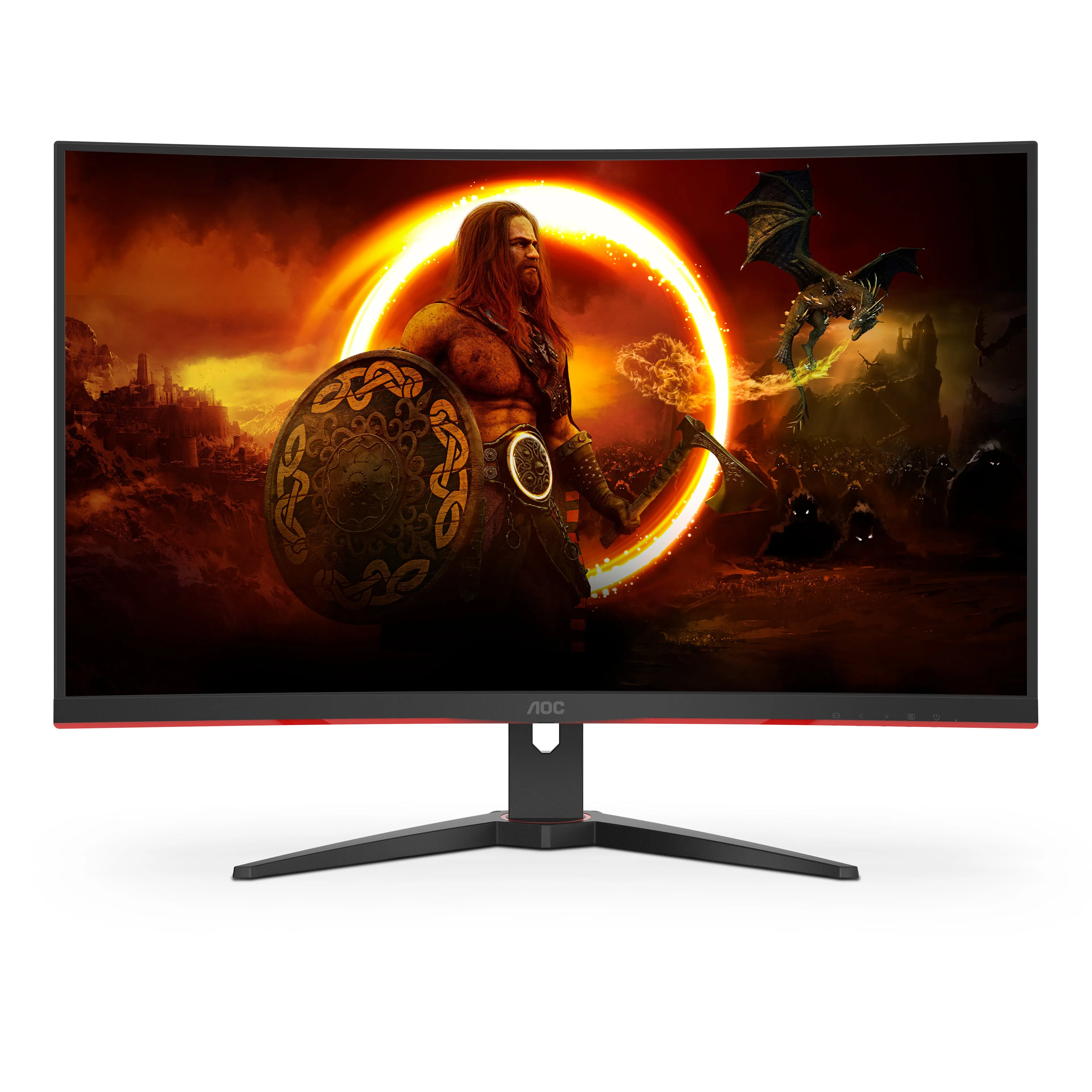 Aoc Gaming Cq32g2se/Bk - Led Monitor - Gaming - Curved - 32" (31.5" Viewable) - 2560 X 1440 Qhd @ 165 Hz - Va - 300 Cd/M