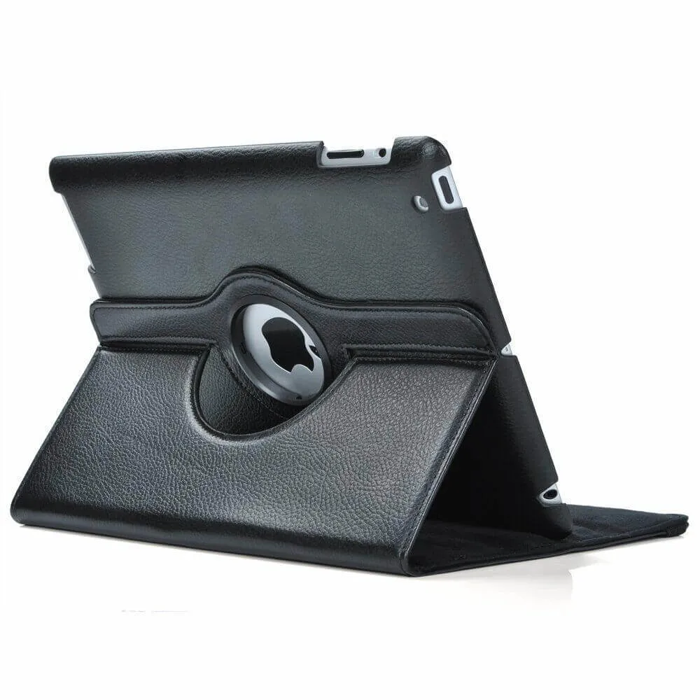 Apple iPad 2 / 3 / 4 Leather Case - Rotates 360 Degrees Cover Stand