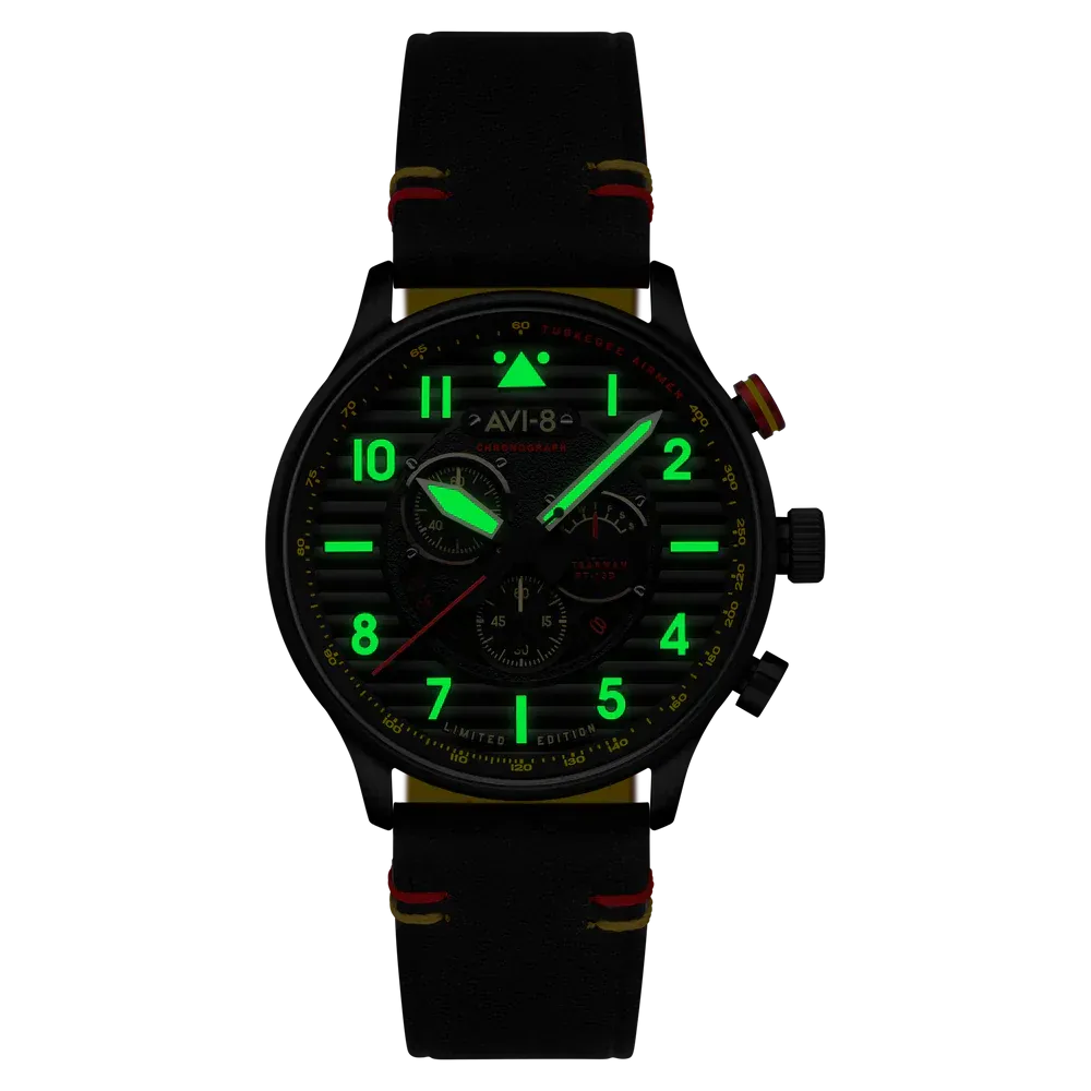 AVI-8 Flyboy Spirit Of Tuskegee Black Mens AV-4109-01