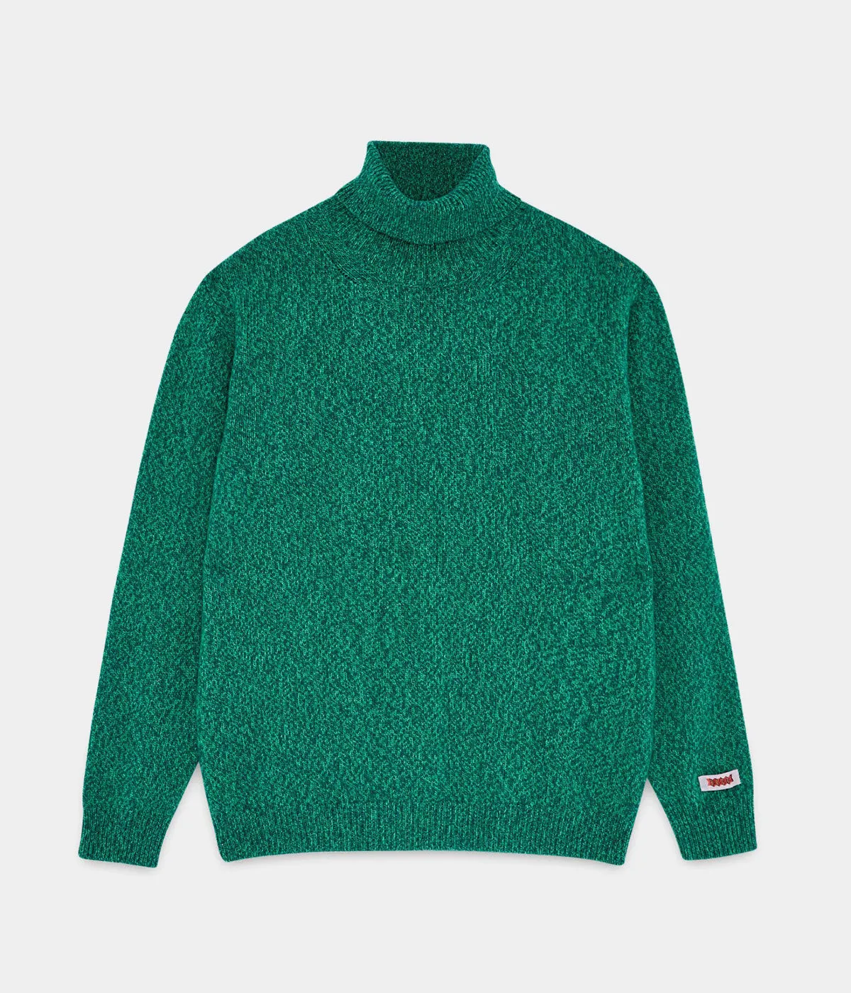 BARACUTA MELANGE TURTLENECK FOREST GREEN MADE IN ITALY