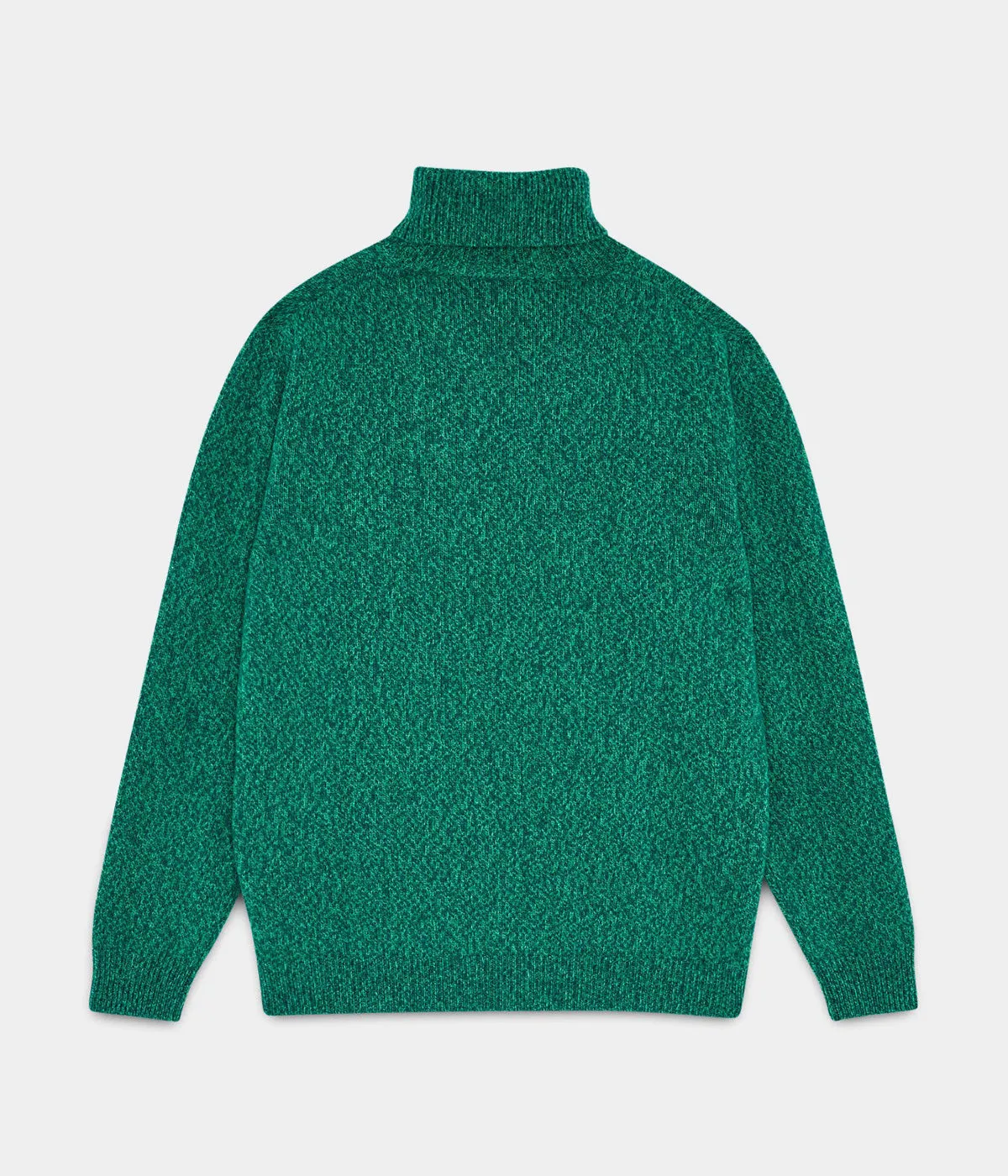 BARACUTA MELANGE TURTLENECK FOREST GREEN MADE IN ITALY