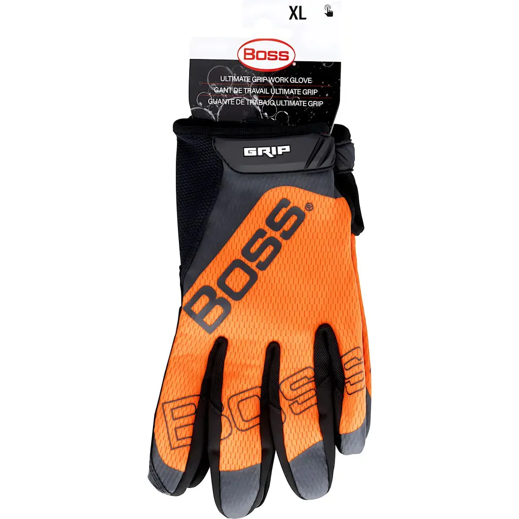 Boss 120-MG1240T/XXL Synthetic Microfiber Palm with Silicone Coated Grip and Hi-Vis Mesh Fabric Back