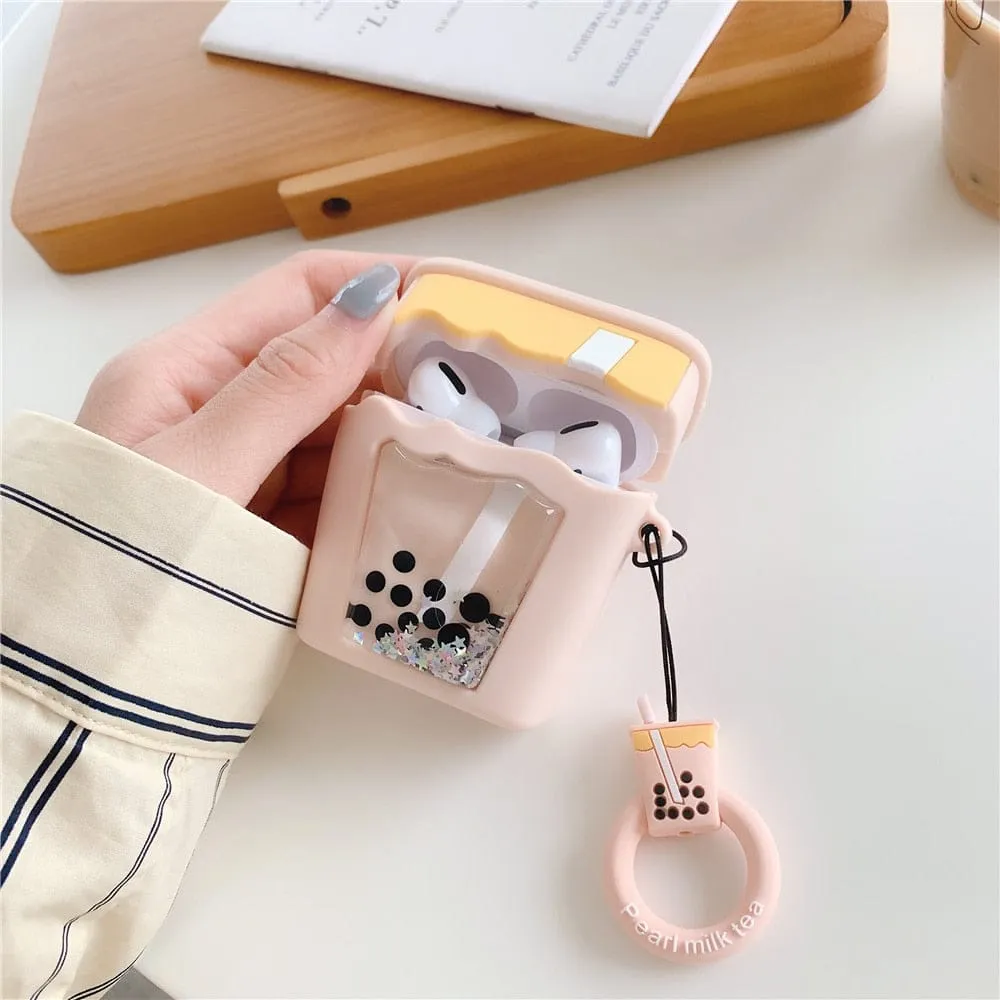 Bubble tea Silicone Airpods Case