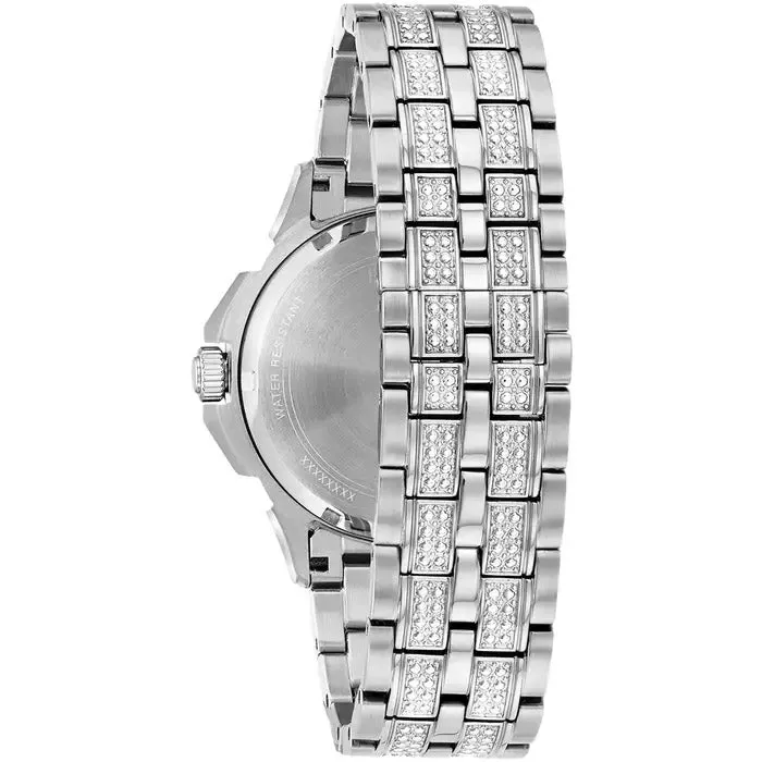 Bulova Crystal Men's Octava Silver Watch 96C134