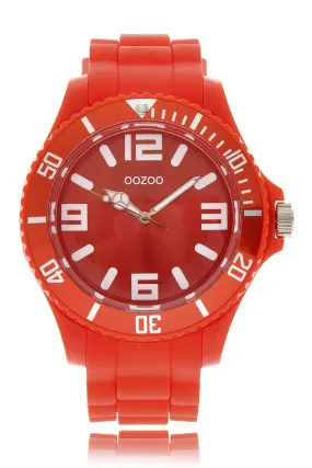 C4285 RED Fluo Silicone Watch