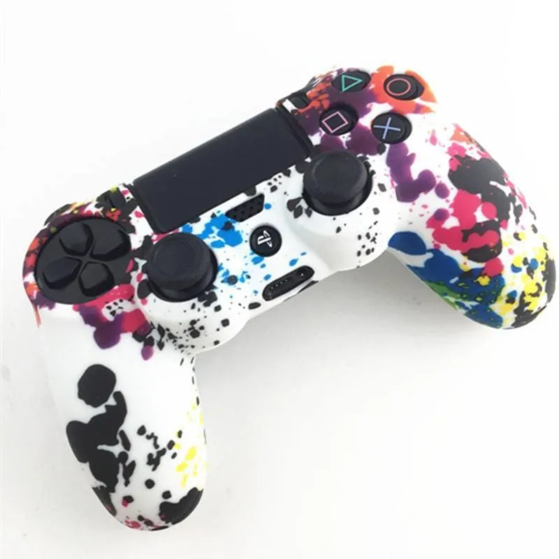 Camouflage Camo Silicone Rubber Soft Case for Sony PS4 Controller