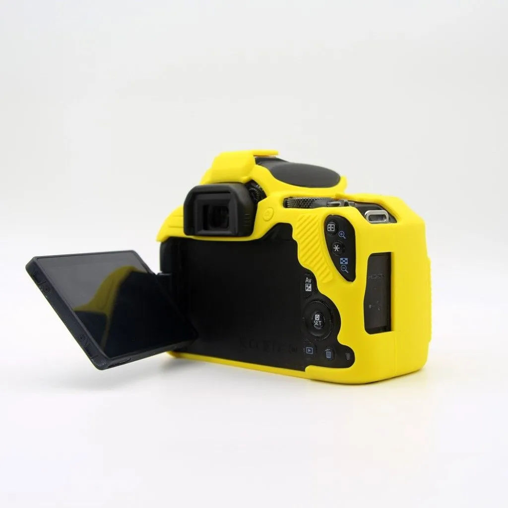 Canon EOS 200D soft silicone protective case - Yellow