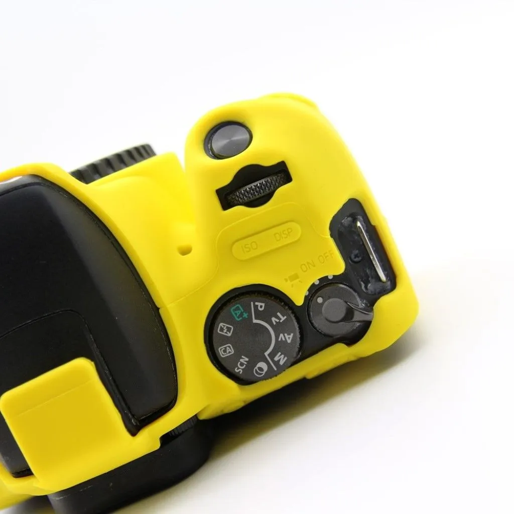 Canon EOS 200D soft silicone protective case - Yellow