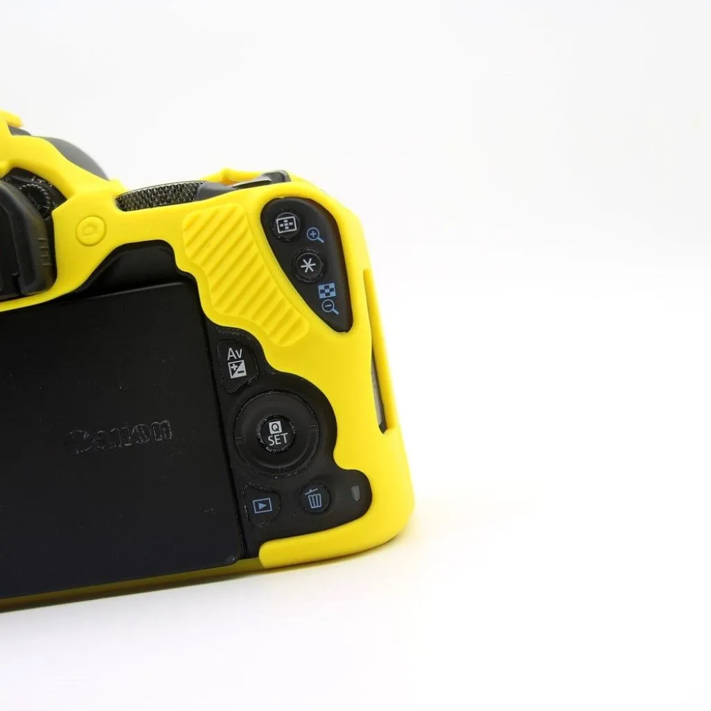 Canon EOS 200D soft silicone protective case - Yellow