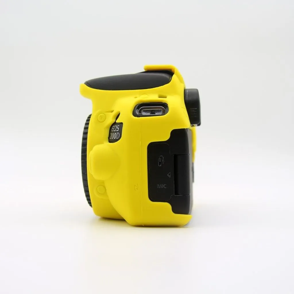 Canon EOS 200D soft silicone protective case - Yellow