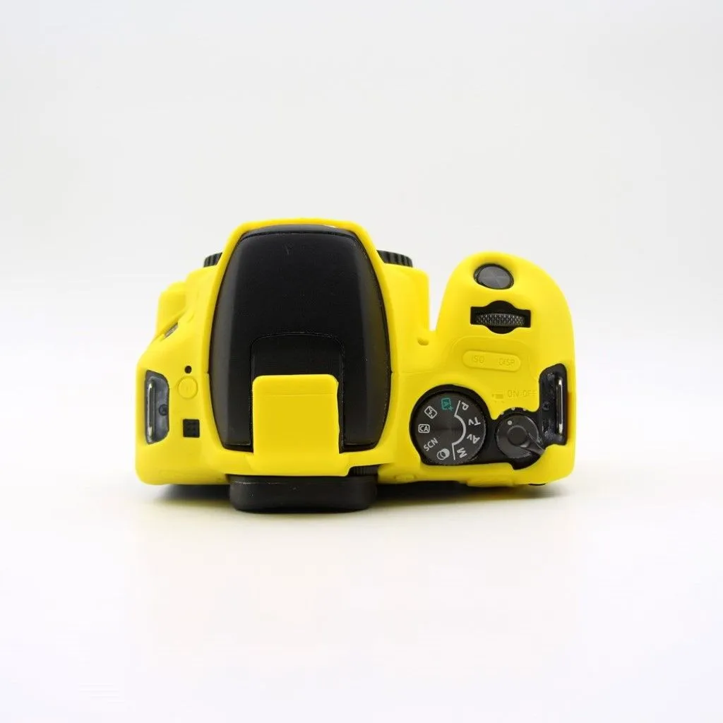 Canon EOS 200D soft silicone protective case - Yellow