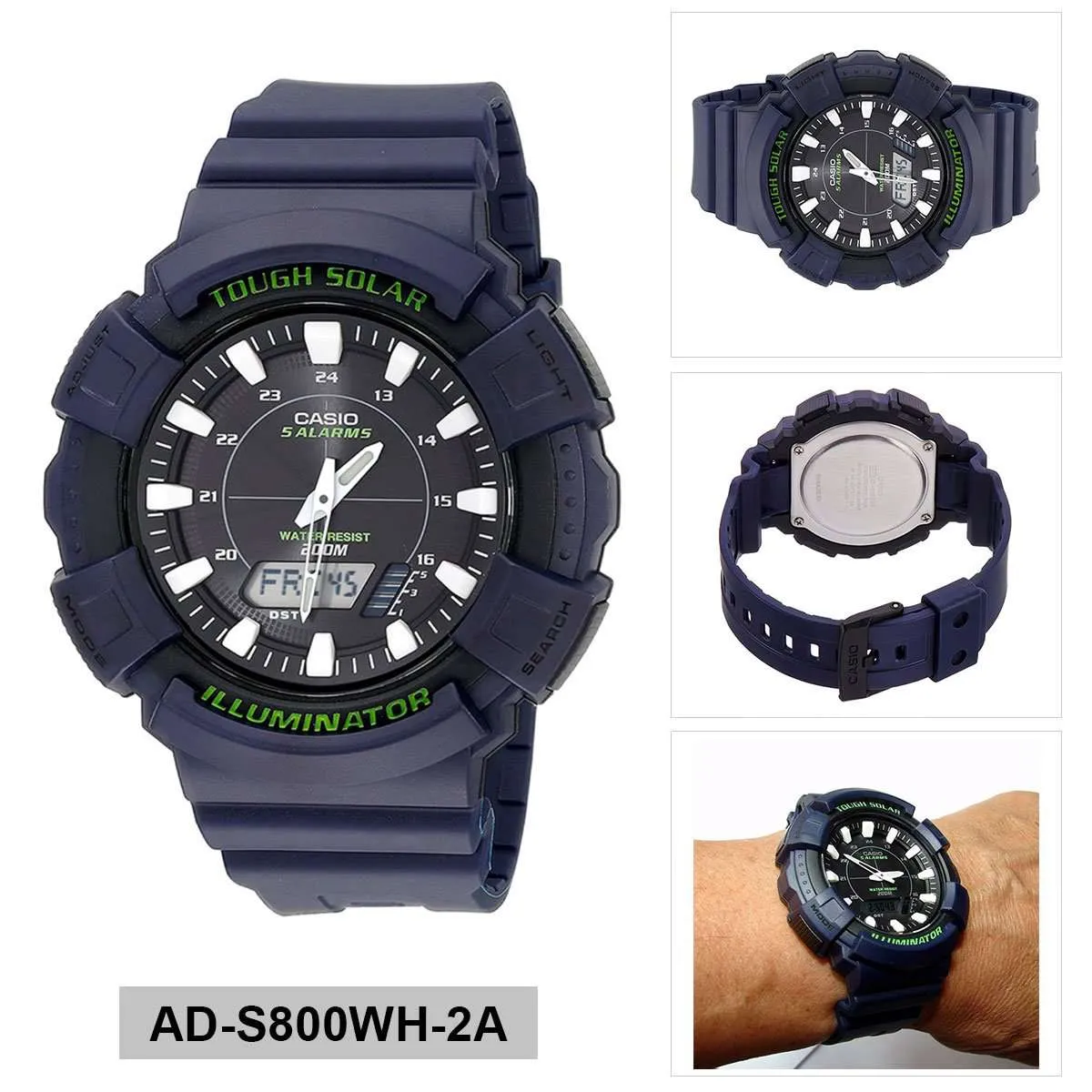 Casio AD-S800WH-2A Navy Blue Resin Watch for Men