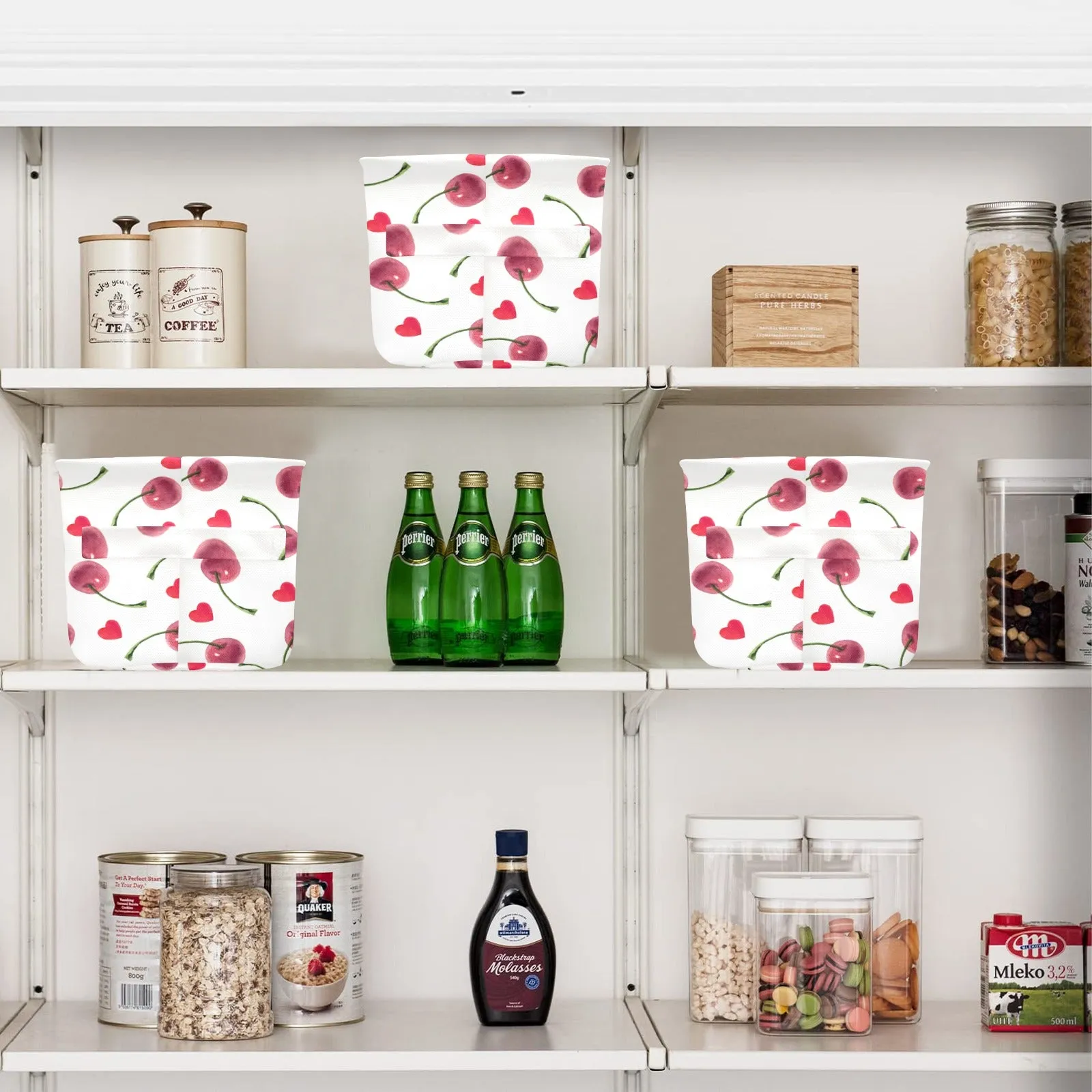 Cherries Fabric Storage Basket