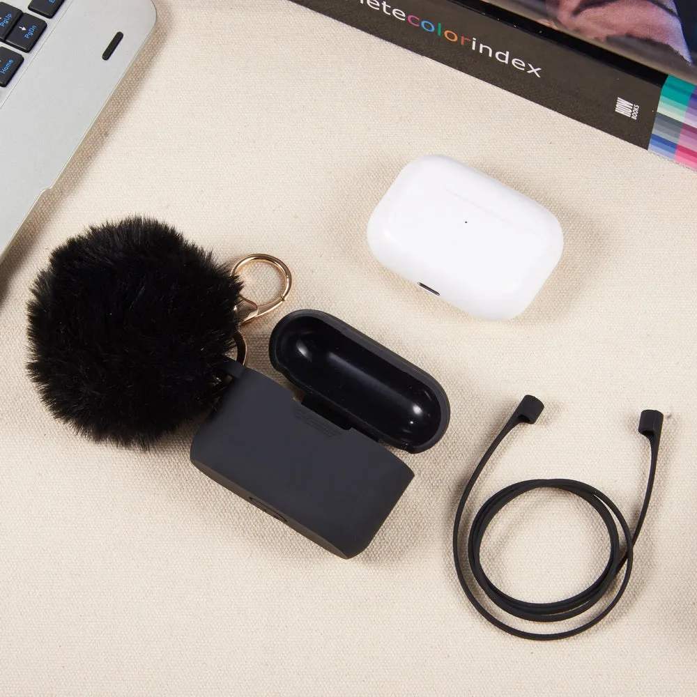 Classy Black Keychain Case for Airpods Pro