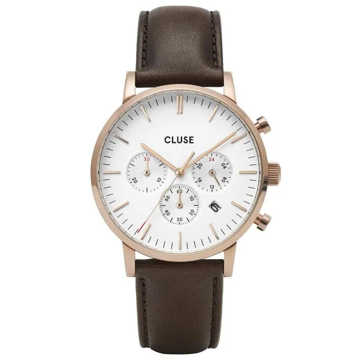 Cluse Brown Aravis Chronograph Men's Watch CW0101502002