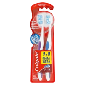 Colgate 360 Optic White Medium Toothbrush 2 Pack