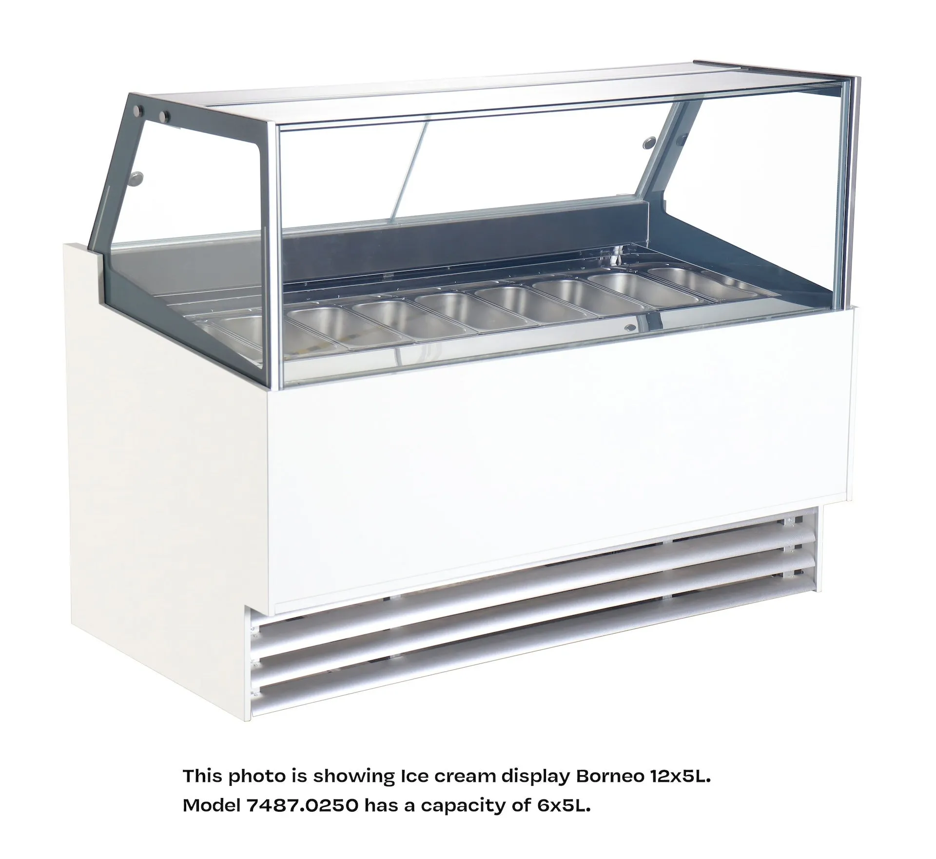 Combisteel Komodo Ice Cream Counter Display Freezer 6 x 5 Litre - 7487.0250