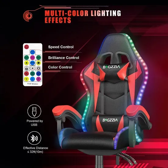 Computer Ergonomic Design Gaming Chair with LED Lights