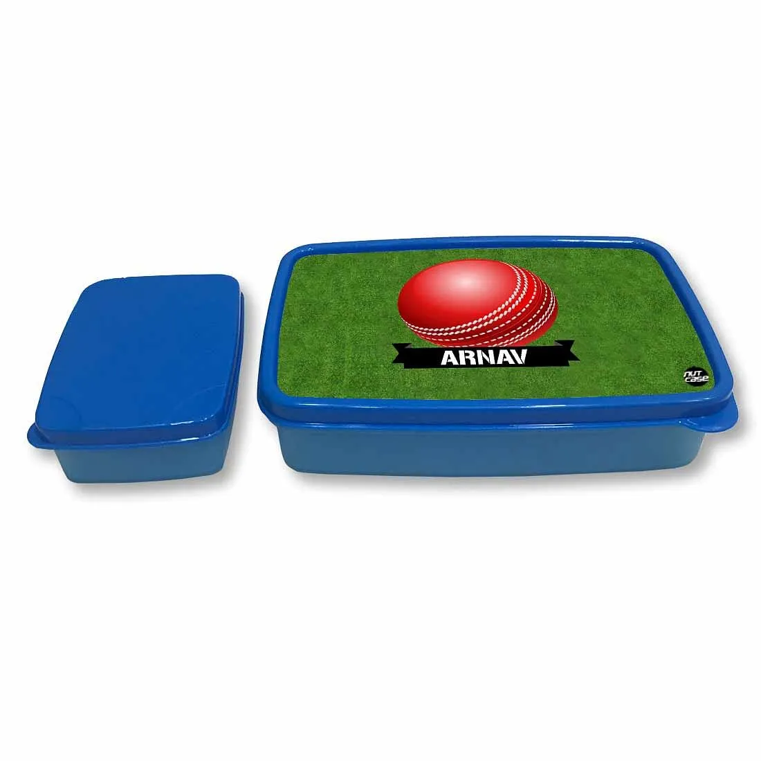 Custom Lunch Box for Kids Boys Add Your Name - Cricket Ball