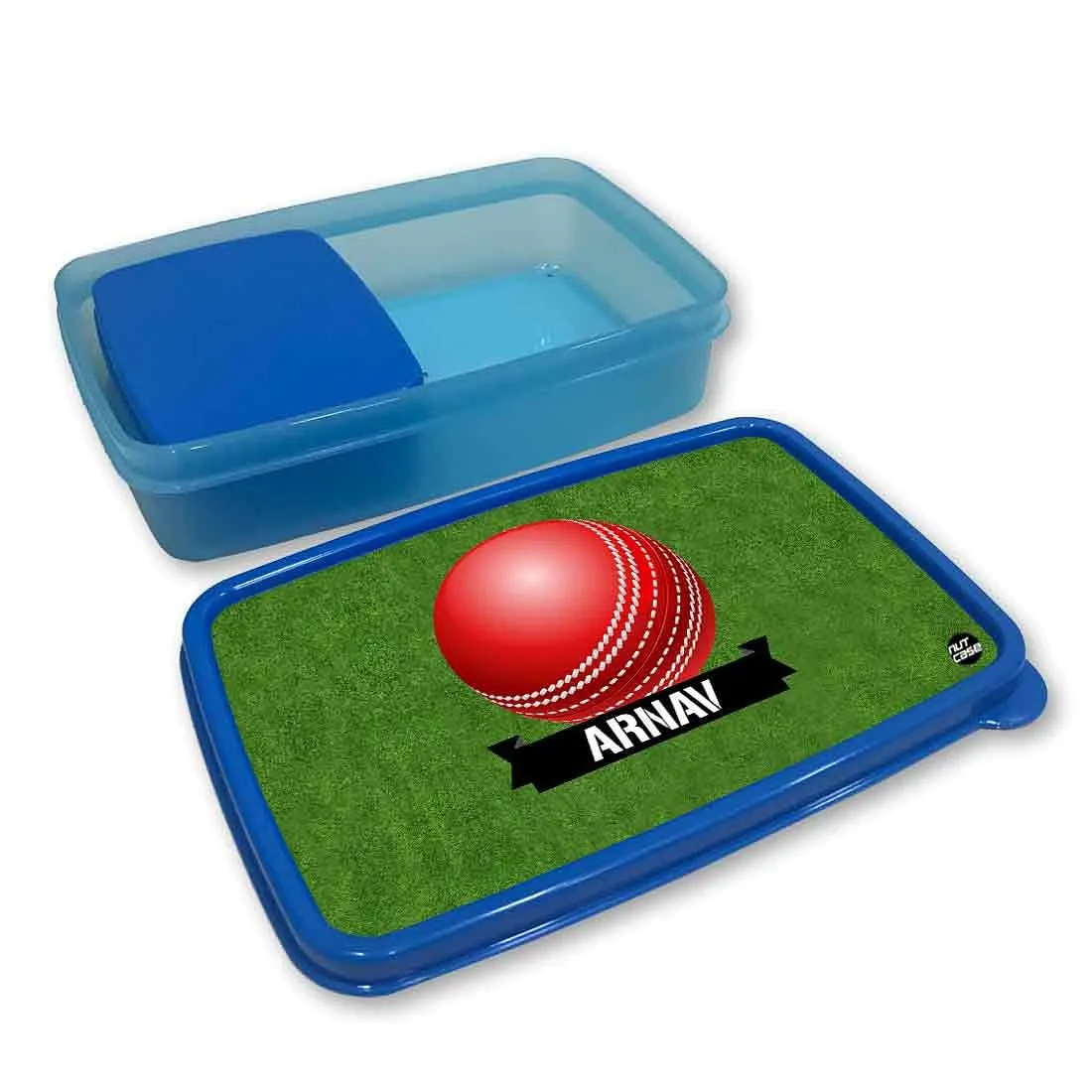 Custom Lunch Box for Kids Boys Add Your Name - Cricket Ball