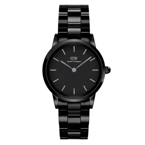 Daniel Wellington ladies Black Iconic Link Ceramic Watch DW00100414