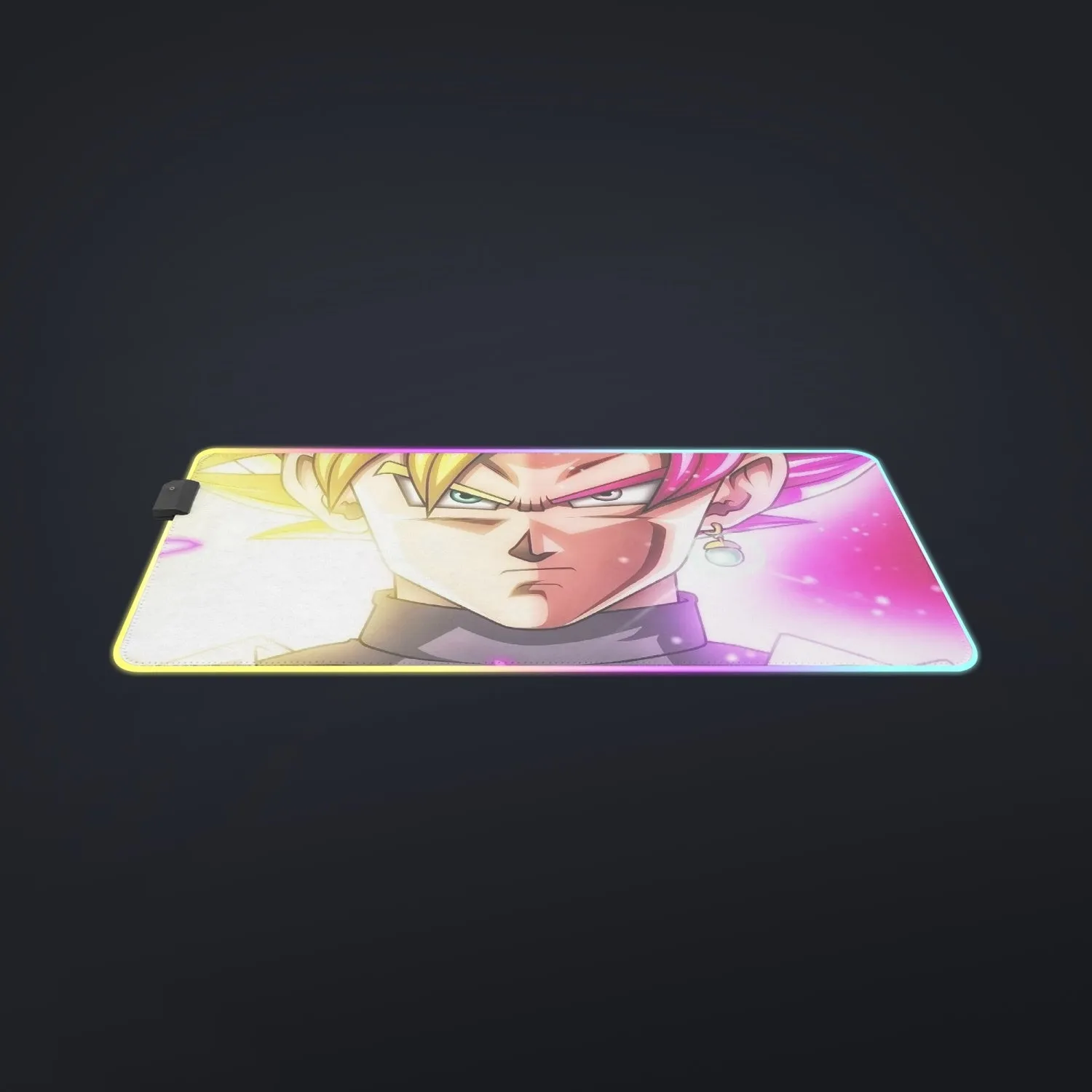 DBZ Goku God Half Rose and Golden Portrait Dope Design cool LED Mouse Pad