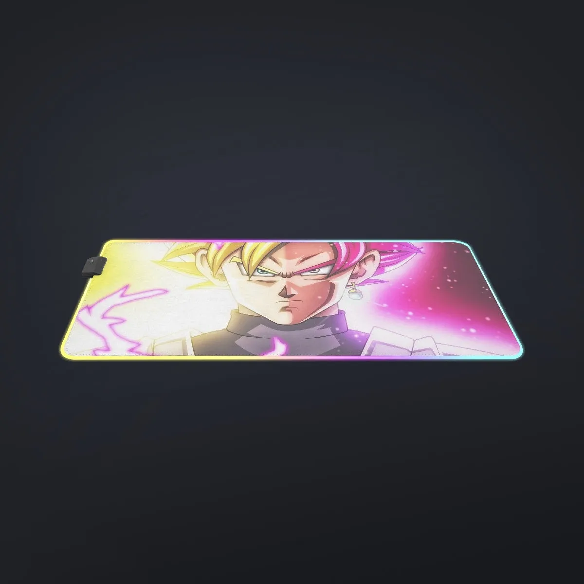 DBZ Goku God Half Rose and Golden Portrait Dope Design cool LED Mouse Pad